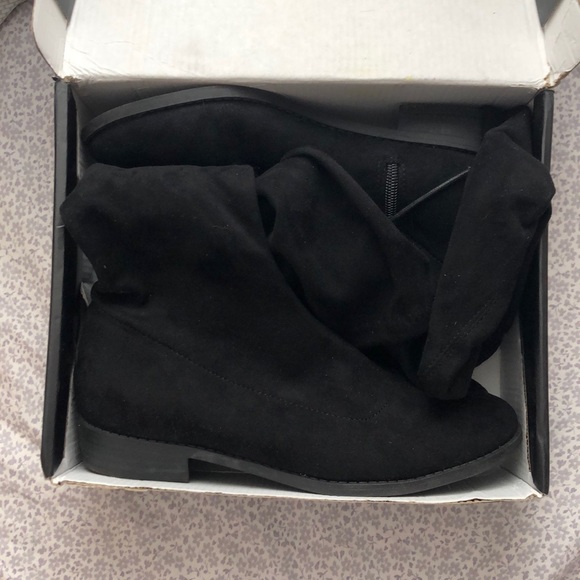 Black fashion nova over the knee boots size 7 1/2 - Picture 2 of 2